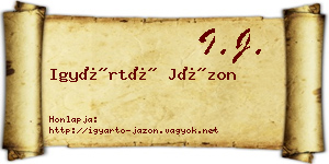 Igyártó Jázon névjegykártya